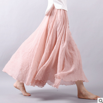 Variant image for Damen-Maxirock, Boho, Hoche Taille, Luftiges Polyester-5