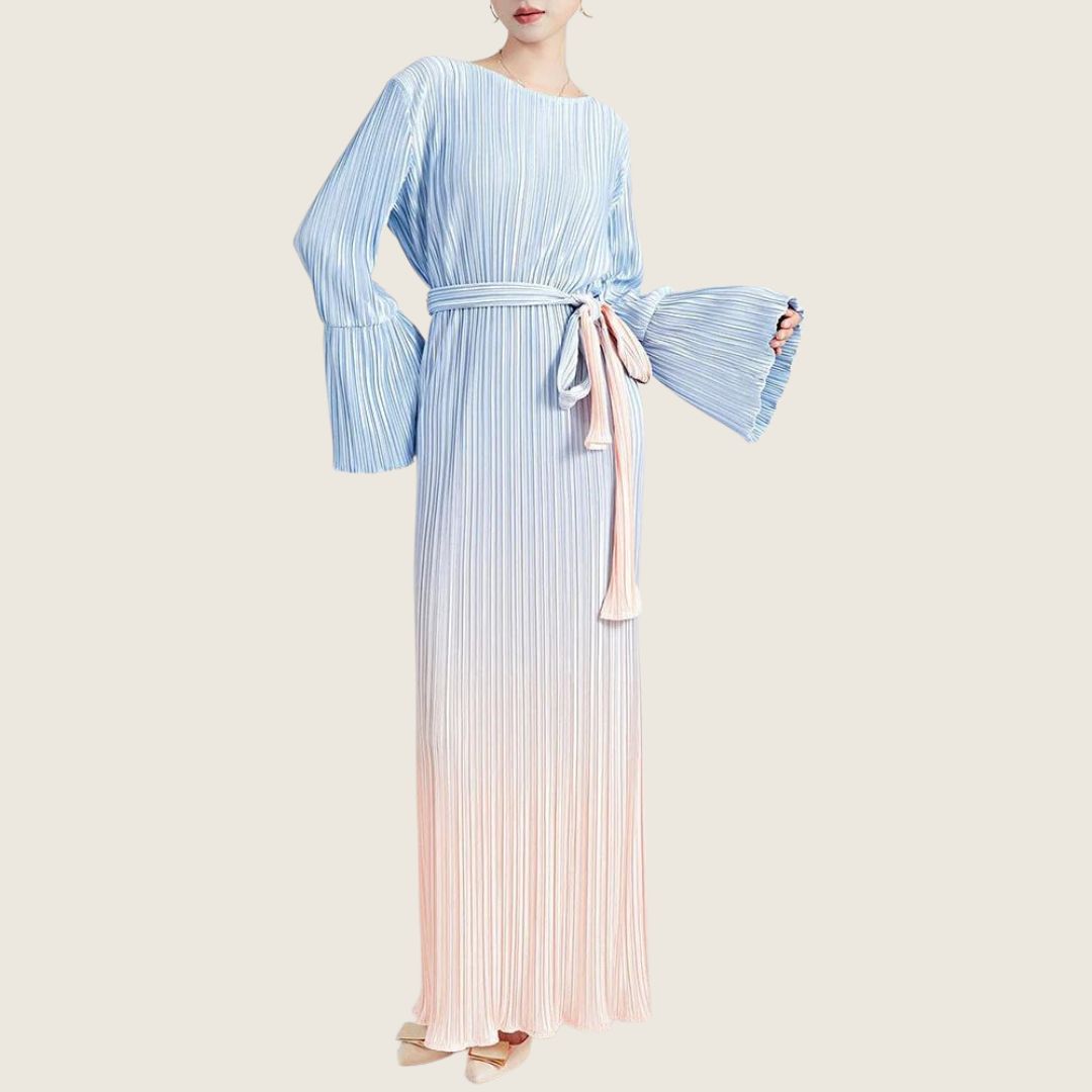 Variantenbild für Damen-Faltenkleid mit geradem Schnitt, 100% Polyester-2