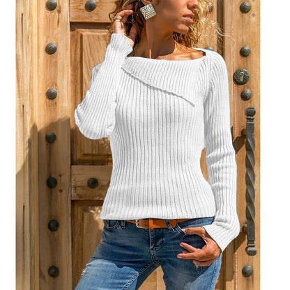 Damen-Strickpullover, minimalistisches Design aus hochwertigem Material-1