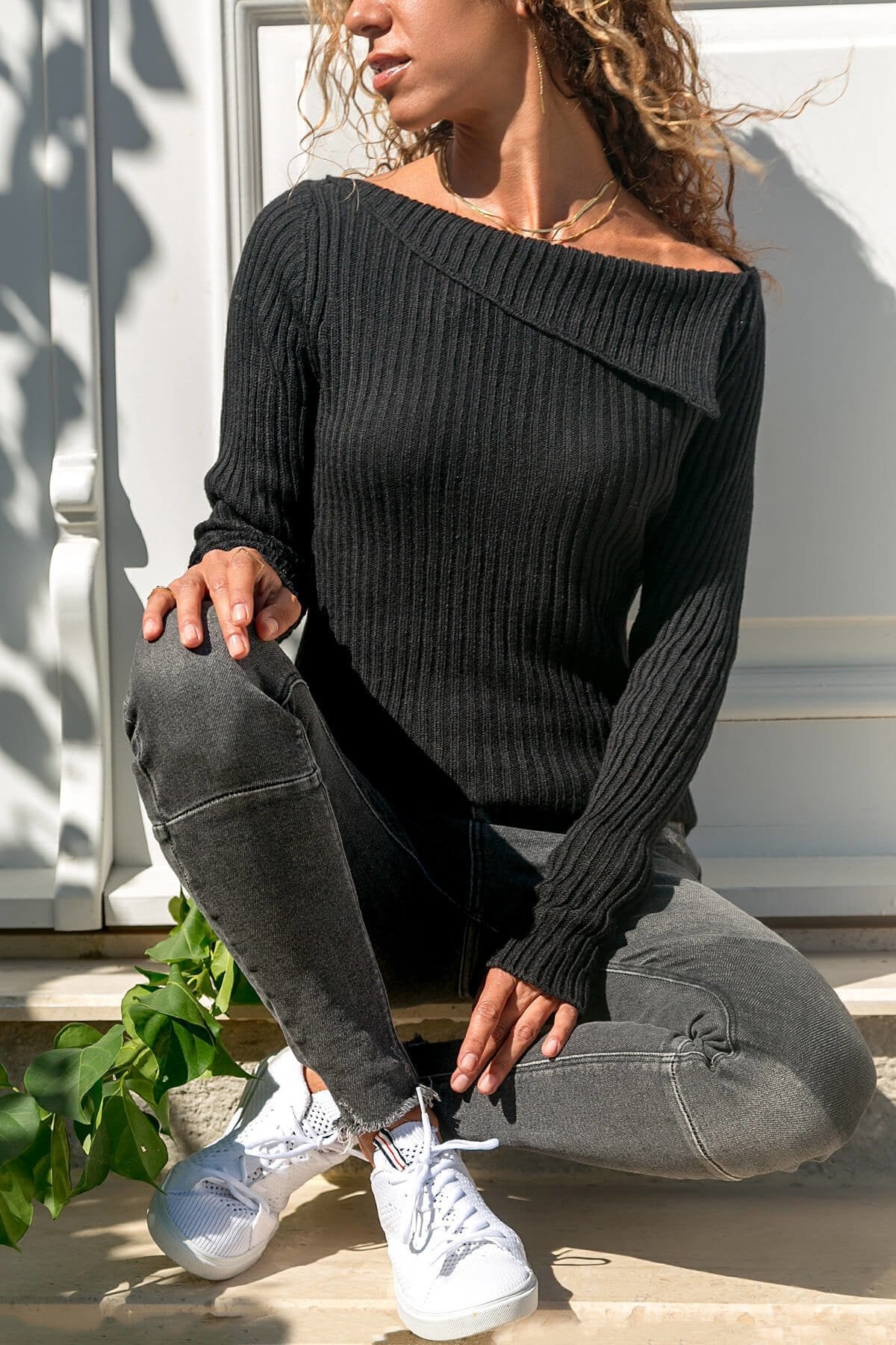 Damen-Strickpullover, minimalistisches Design aus hochwertigem Material-5