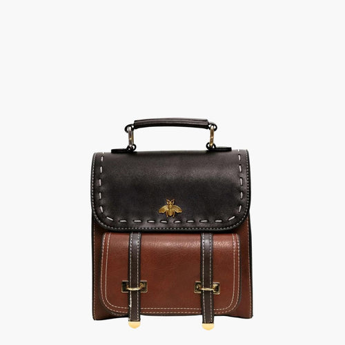 Vintage-Damenrucksack aus veganem Leder mit abnehmbaren Schulterriemen – Multifunktionale und geräumige Handtasche 1