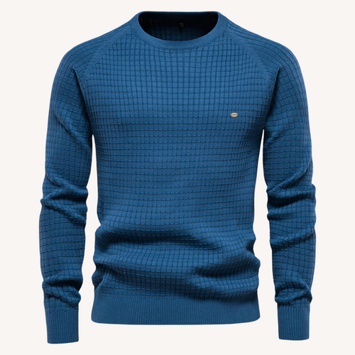 Herrenpullover, Slim Fit, zeitloses Premium, Baumwolle-1