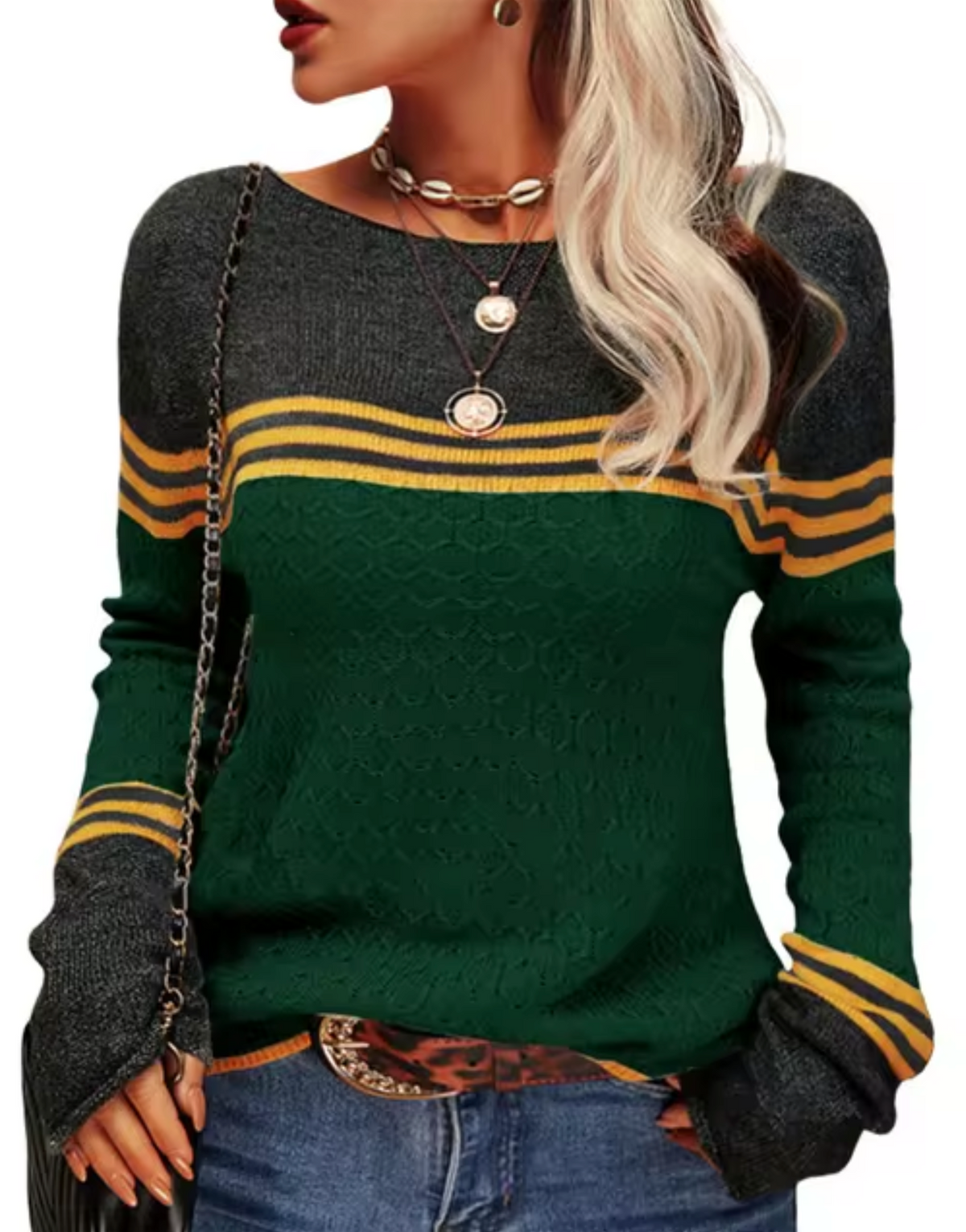Variant image for Damen-Strickpullover, Slim Fit, runder Ausschnitt, Acryl-71
