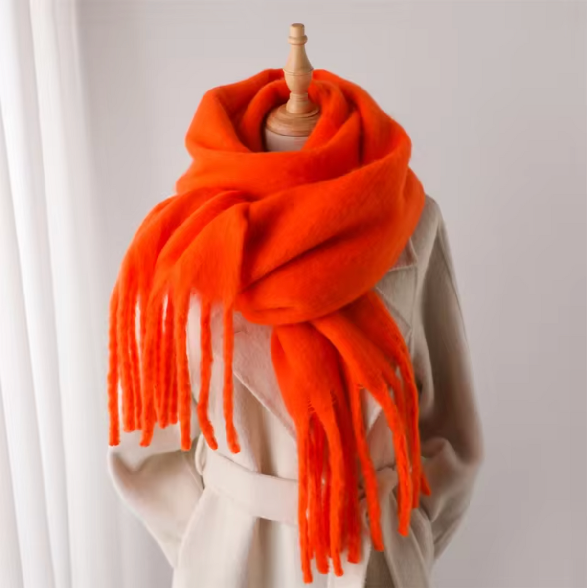 Winterschal für Damen aus kaschmirähnlichem Material mit langen Fransen – Elegantes und vielseitiges Pashmina-Design 21