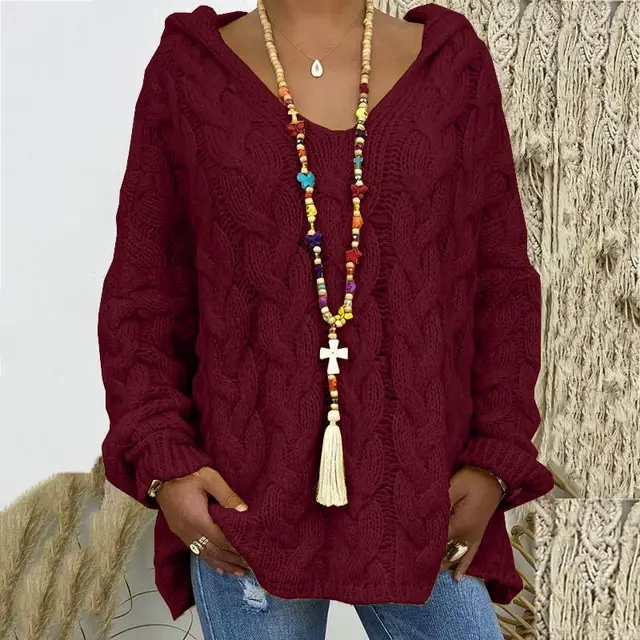 Variant image for Damen-Hoodie, Zopfstrick, weiche Acryl-Mischung-67