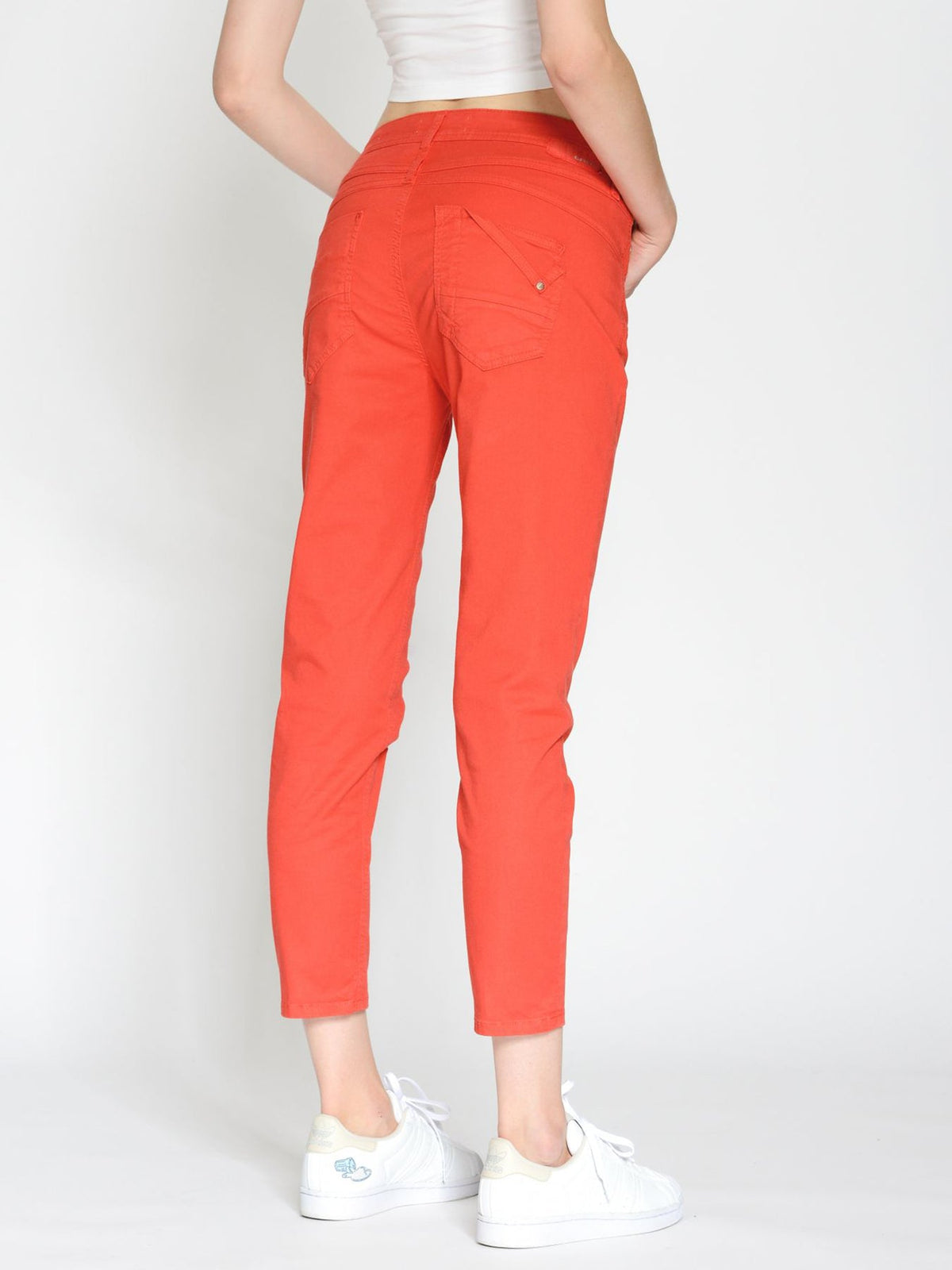 Damen-Jeans Stretch Lässig Mittlere Passform 5-Taschen-Design-3