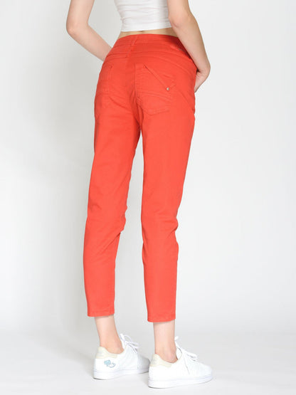 Damen-Jeans Stretch Lässig Mittlere Passform 5-Taschen-Design-3