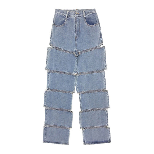Damen-Jeans mit geradem Bein, mittlere Taille, hochwertiger Denim-1