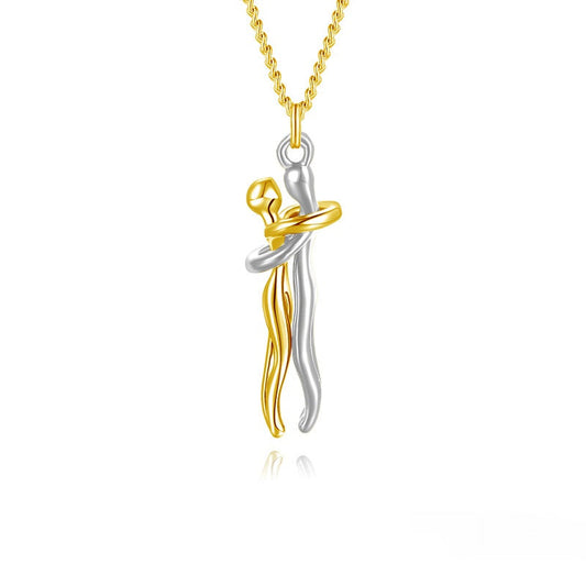 Schmuck für Damen – Halskette aus Metall – Symbol für Liebe und Zuneigung, 40 cm mit Verlängerung 1