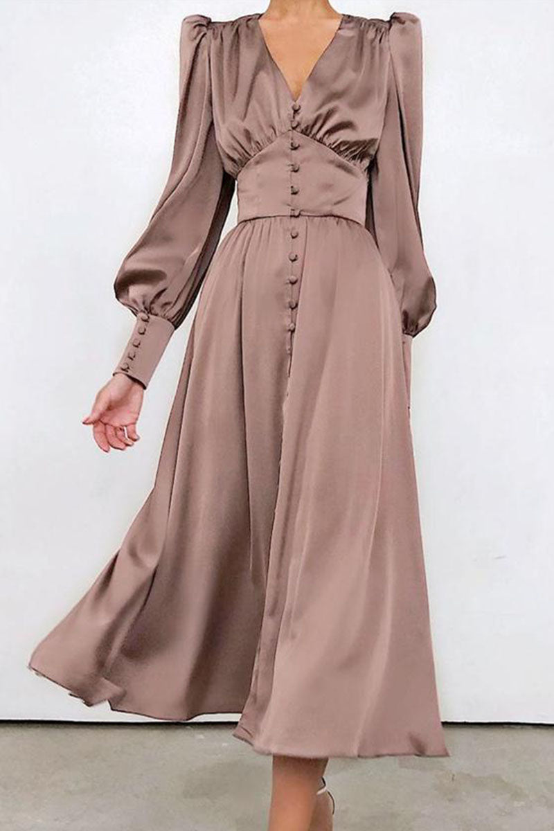 Variant image for Damen-Kleid, glänzendes Polyester, elegant, knielang-31