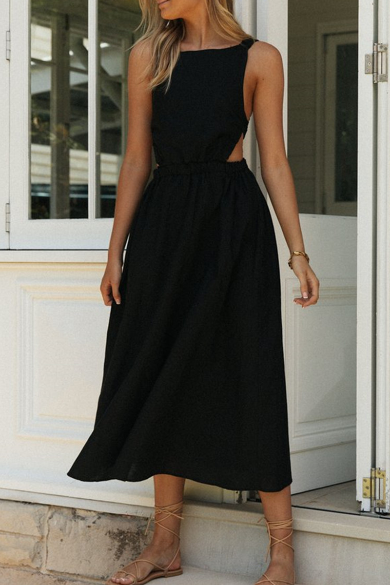 Damen-leichtes-Kleid, luftige Baumwolle, V-Ausschnitt, kurze Ärmel-3
