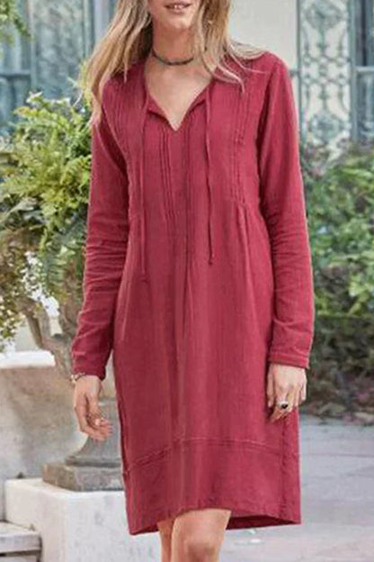 Damen-Kleid, leichte Baumwolle, gut belüftet-4