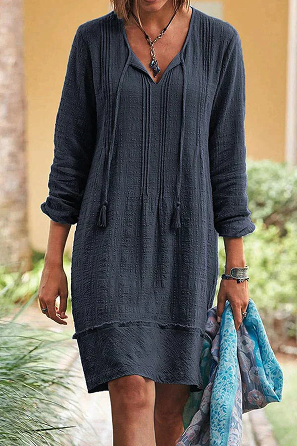 Damen-Kleid, leichte Baumwolle, gut belüftet-2