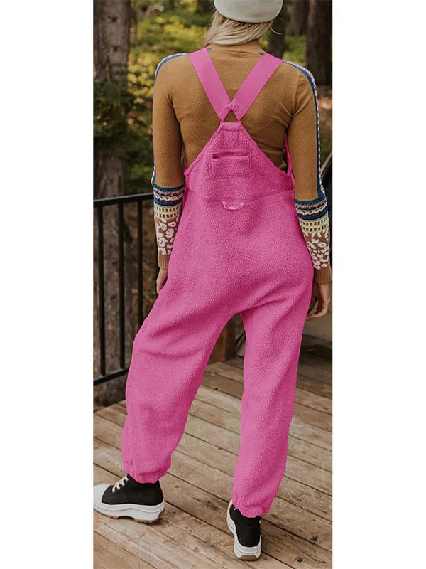 Damen-Jumpsuit Fleece mit Reißverschluss Modernes Design-2