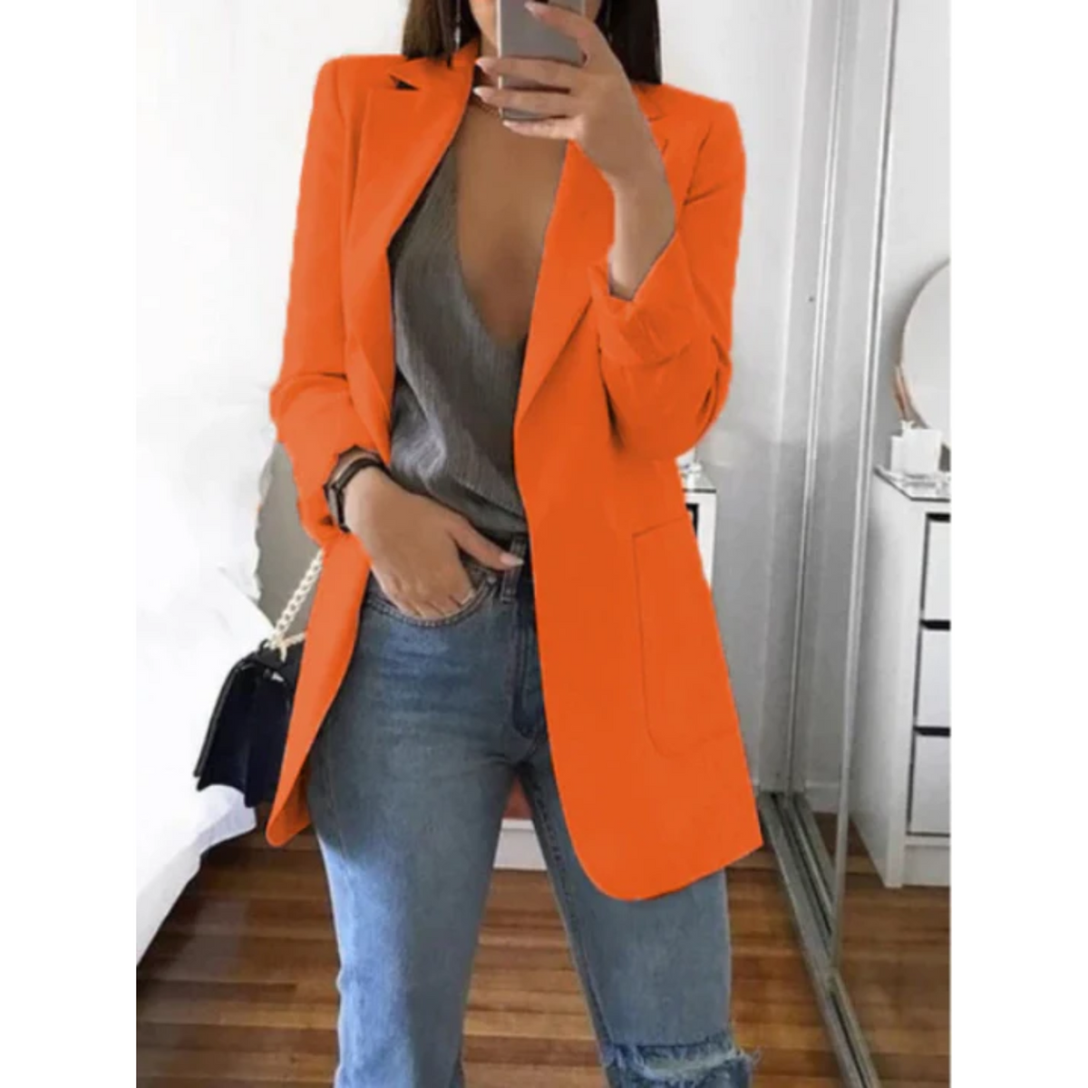 Variant image for Damen Blazer Enger Geschnitten Modernes Design Hochwertiger Stoff-61