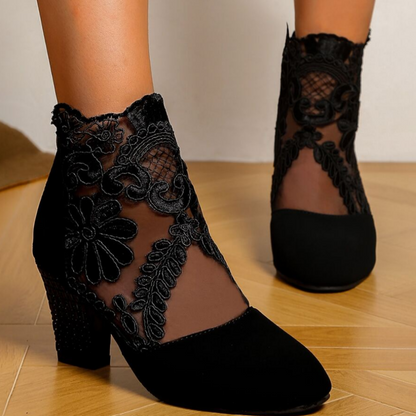 Variant image for Damen-Stiefel mit hohem Absatz Bestickt Elegant Hochwertige Stoffe-1