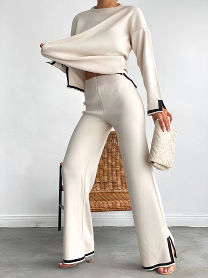 Damen-Lounge-Set, geschlitzte elastische Mischung 8