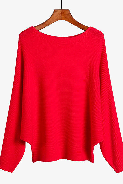 Variant image for Damen-Strickpullover, U-Boot-Ausschnitt, gerippte weiche Baumwolle, Polyester-7