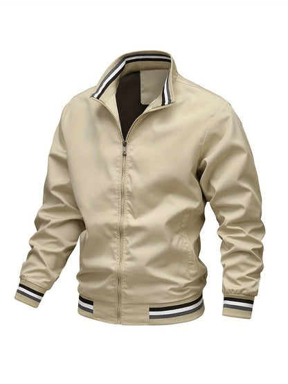 Variant image for Herren-Bomber, gestreiftes Polyester, für Herbst und Frühling-25