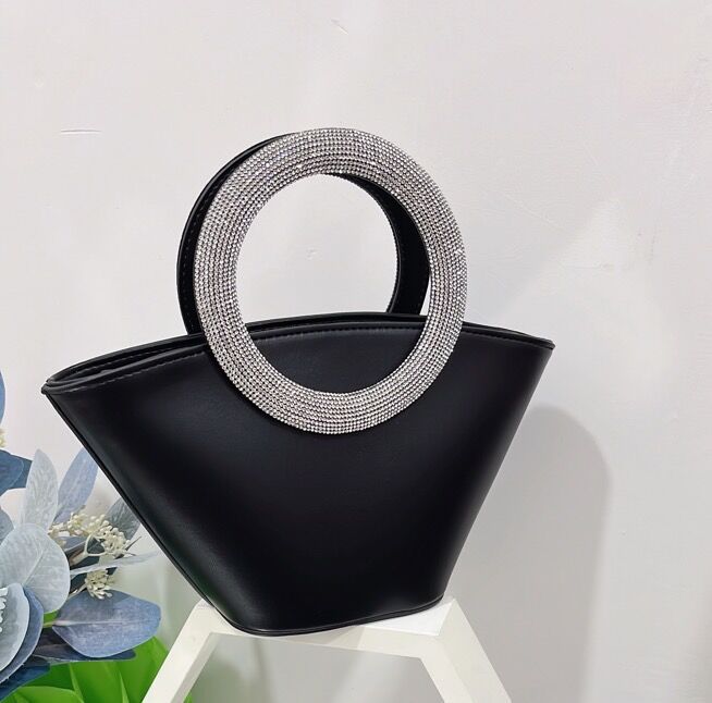 Damen-Bucket-Bag aus PU-Material mit dreidimensionaler Außentasche-3