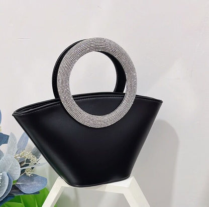 Damen-Bucket-Bag aus PU-Material mit dreidimensionaler Außentasche-3