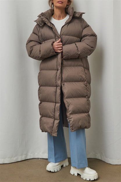 Variant image for Outdoorjacke Damen Kapuzenkragen Unifarben Polyester Bequeme Passform-4
