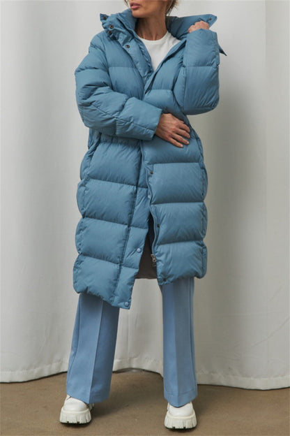 Outdoorjacke Damen Kapuzenkragen Unifarben Polyester Bequeme Passform-3