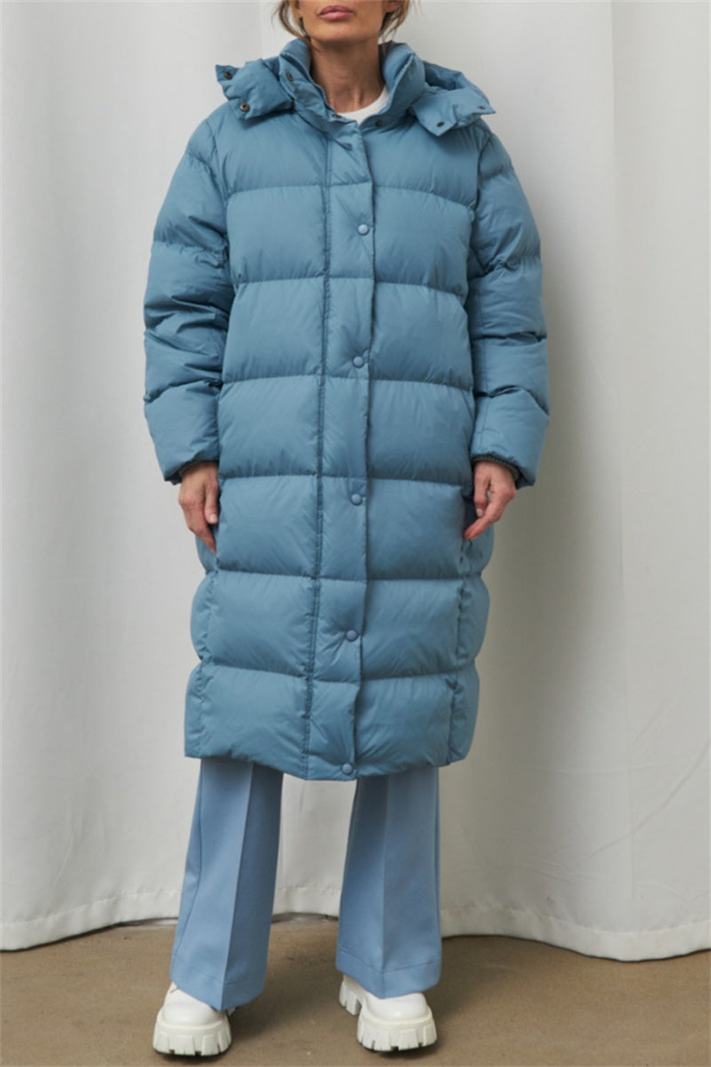 Outdoorjacke Damen Kapuzenkragen Unifarben Polyester Bequeme Passform-6