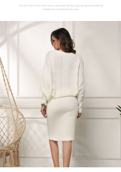 Damen-Maxikleid, Lockerer Schnitt, mit Fledermausärmel, aus Weichem Acryl-3
