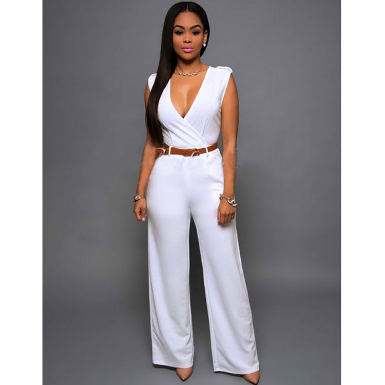 Damen-Jumpsuit mit geraden Beinen aus Polyester und Baumwolle – elegant und bequem, erhältlich in S-XXL 4