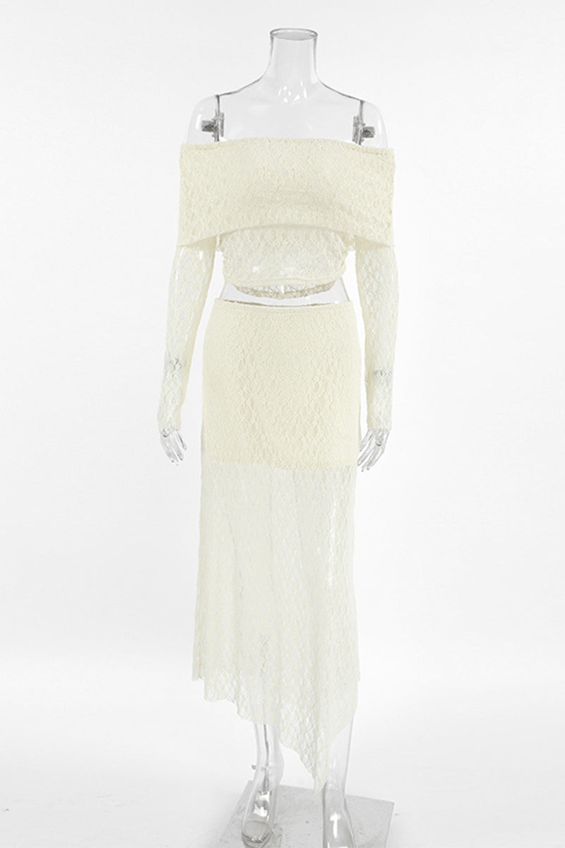 Damen-Off-Shoulder-Kleid, lange Ärmel, hochwertiger Stoff-4