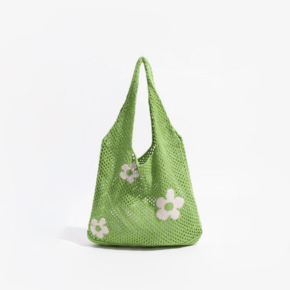 Damen Schultertasche Gehäkelt Vielseitiges Design in Mischung aus Strickgarn 1