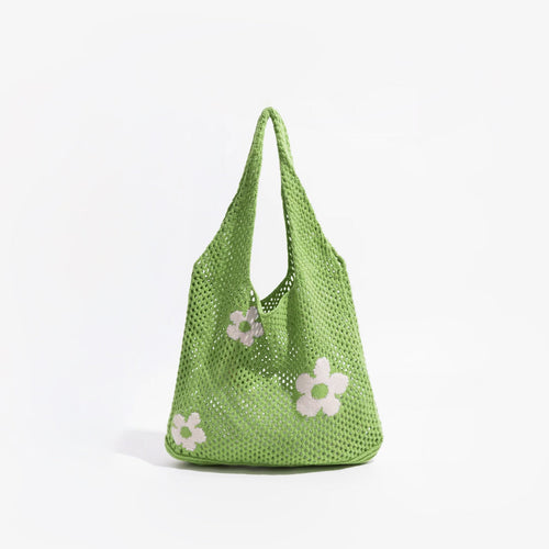 Damen Schultertasche Gehäkelt Vielseitiges Design in Mischung aus Strickgarn 1