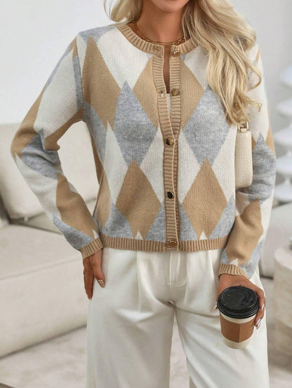 Damen-Daunenweste, Diamond, Muster, gestricktes Design für Layering-Styling-6