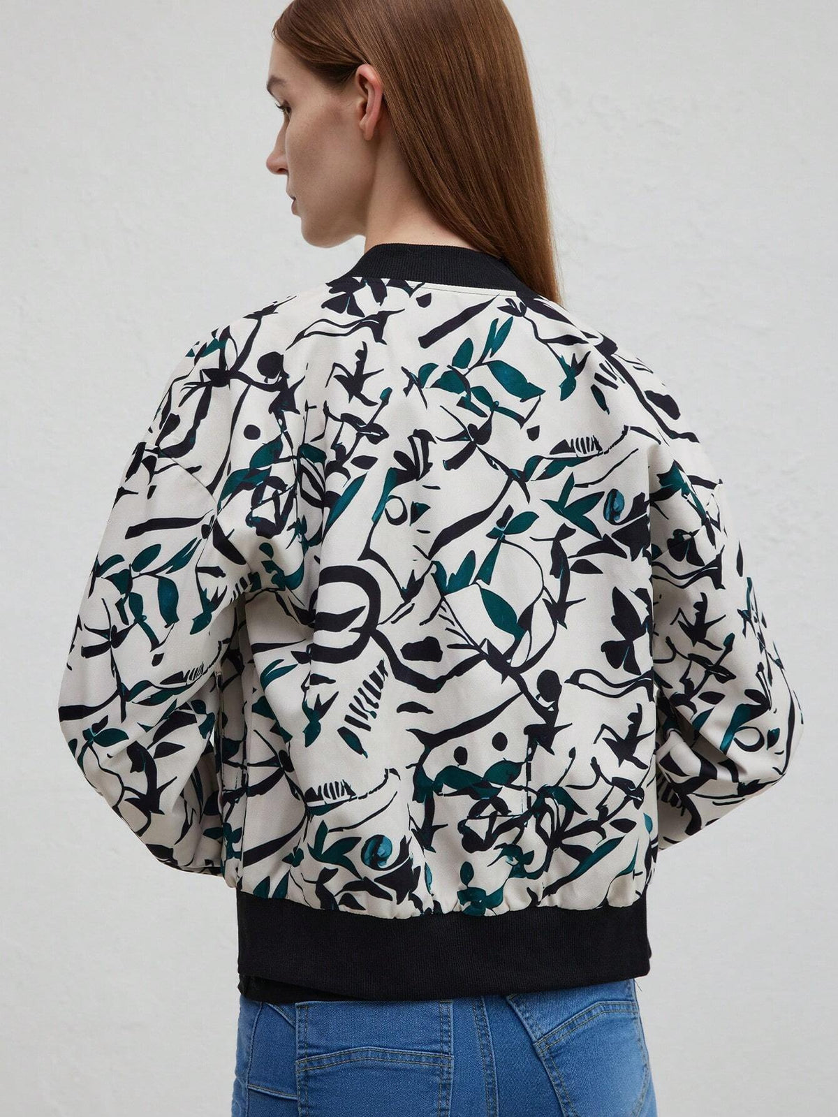 Herren-Baseballjacke, Bomber-Stil, Polyester, mit Reißverschluss-4