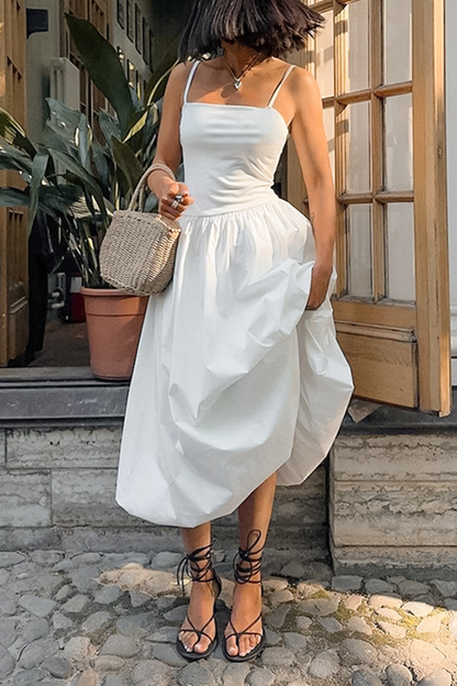 Damen-T-Shirt-Kleid mit Rüschen und viereckigem Ausschnitt aus 100 % Baumwolle-5