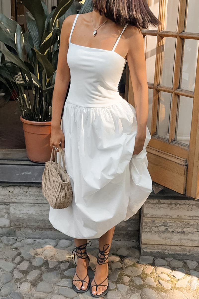 Damen-T-Shirtkleid mit Rüschen und viereckigem Ausschnitt aus 100 % Baumwolle-6