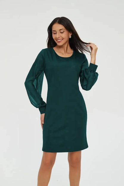 Transparentes Damen-Sommerkleid aus leichtem, atmungsaktivem Polyester – feminine Silhouette für Sommerausflüge 2