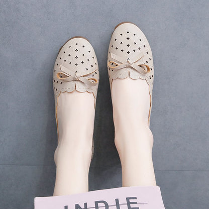 Damen-Ballerinas, Lochmuster, Synthetikmaterial 3