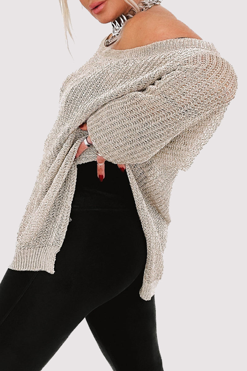 Damen-Schulterfreies Top, ausgeschnitten, Polyester-6