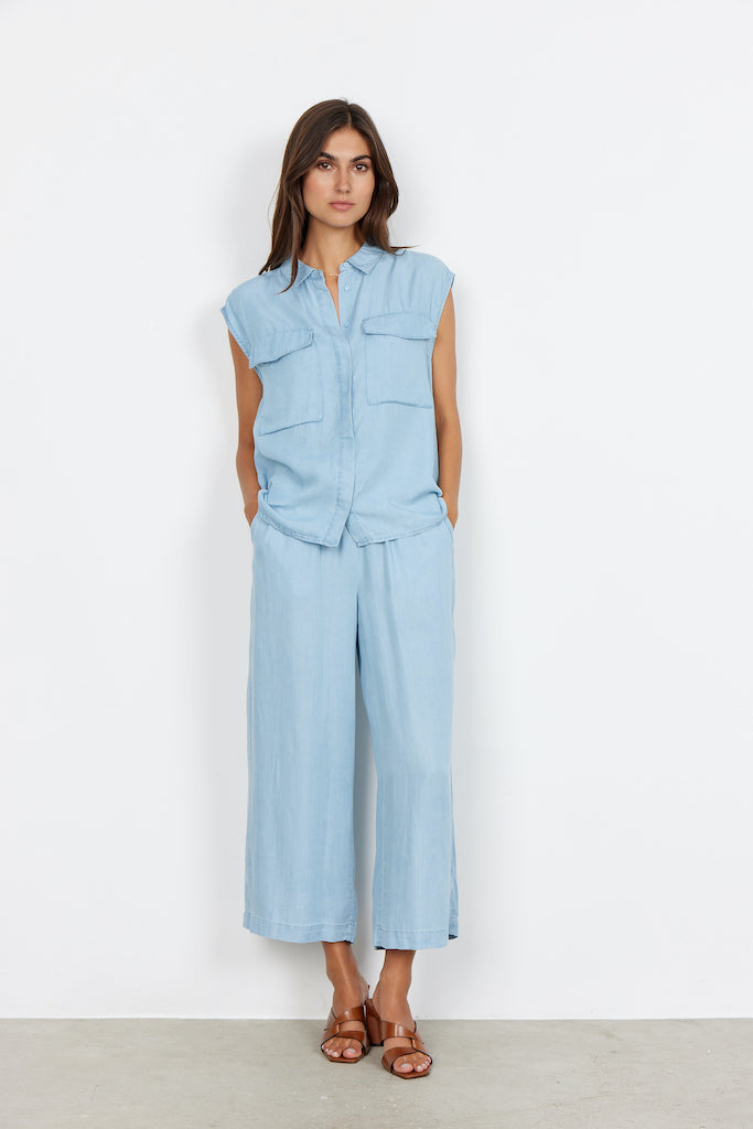Damen-Loose-Fit-Hose im Denimlook, 100% Lyocell-3