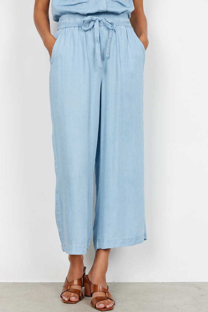 Variantenbild für Damenhose, Loose Fit, Denim-Look, 100% Lyocell-1