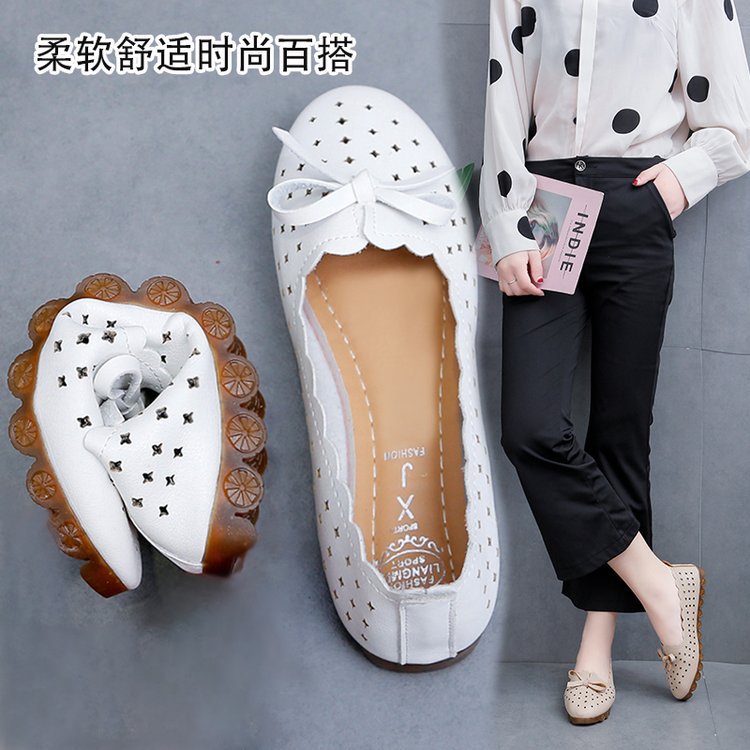 Damen-Ballerinas, Lochmuster, Synthetikmaterial 2