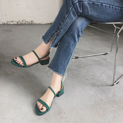 Damen-Sandalen, Blockabsatz, elegante Riemen, hochwertiges Material 5