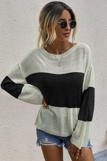 Damen-Strickpullover mit Rundhals, 100% Acryl, weich und bequem-5