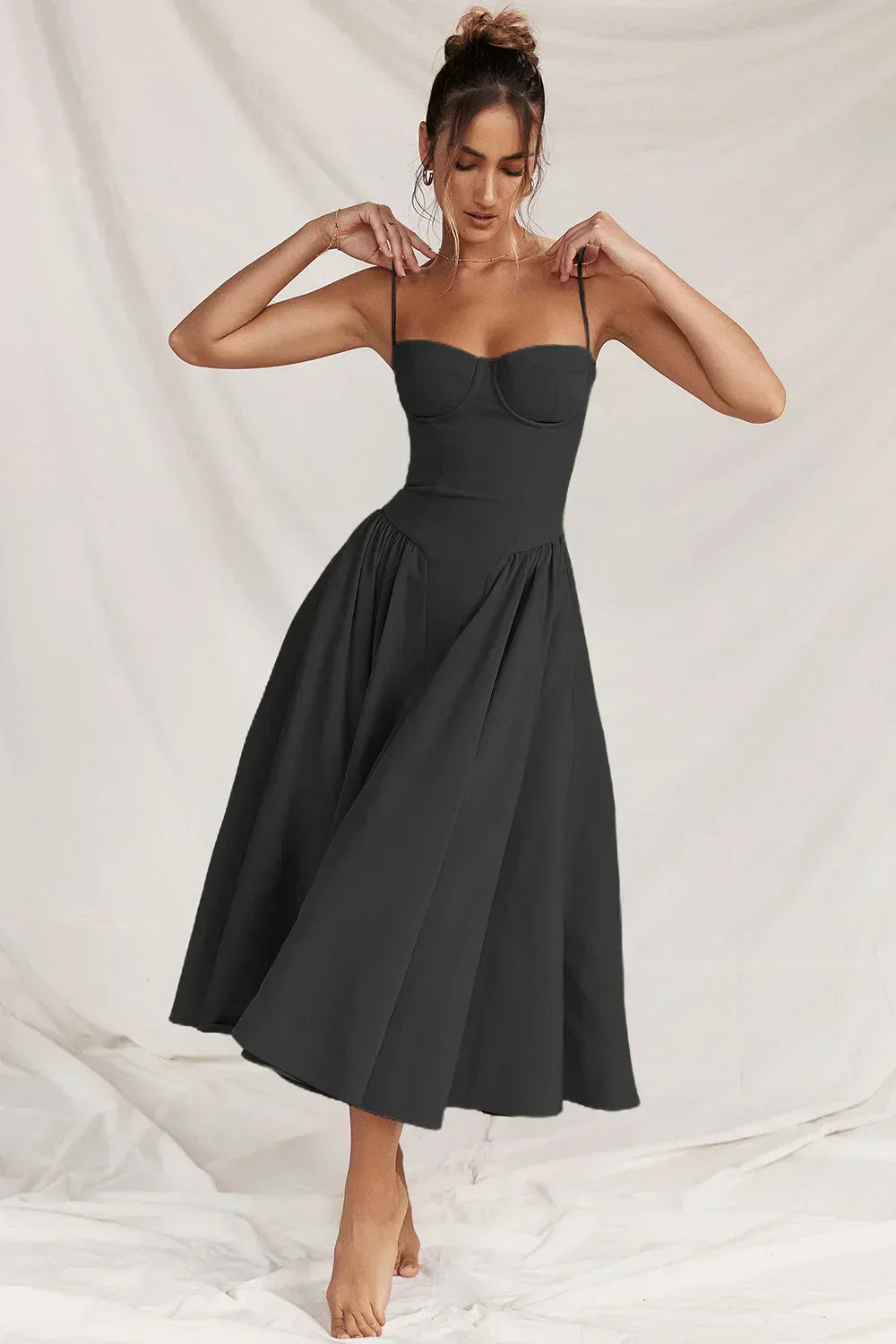 Damenkleid im Korsettstil, atmungsaktives Material-6