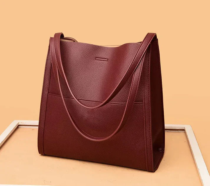 Damen Schultertasche Echtleder Verstellbarer Schulterriemen 3