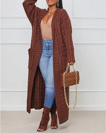 Variant image for Damen-Cardigan, lange Strickjacke, modernes Acryl-16