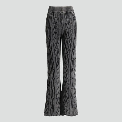 Damen Reithose Hohe Taille Zopfmuster Polyester-6