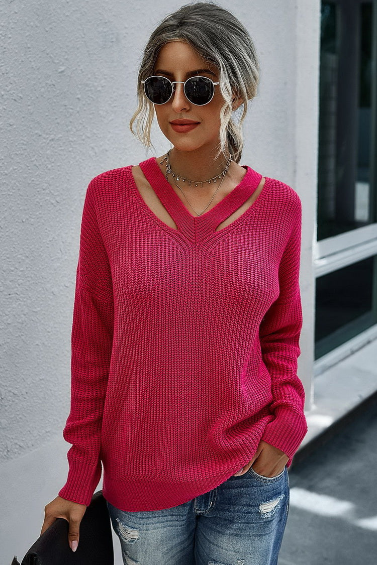 Damen-Strickpullover, aus Acryl, mit langen Ärmel-4